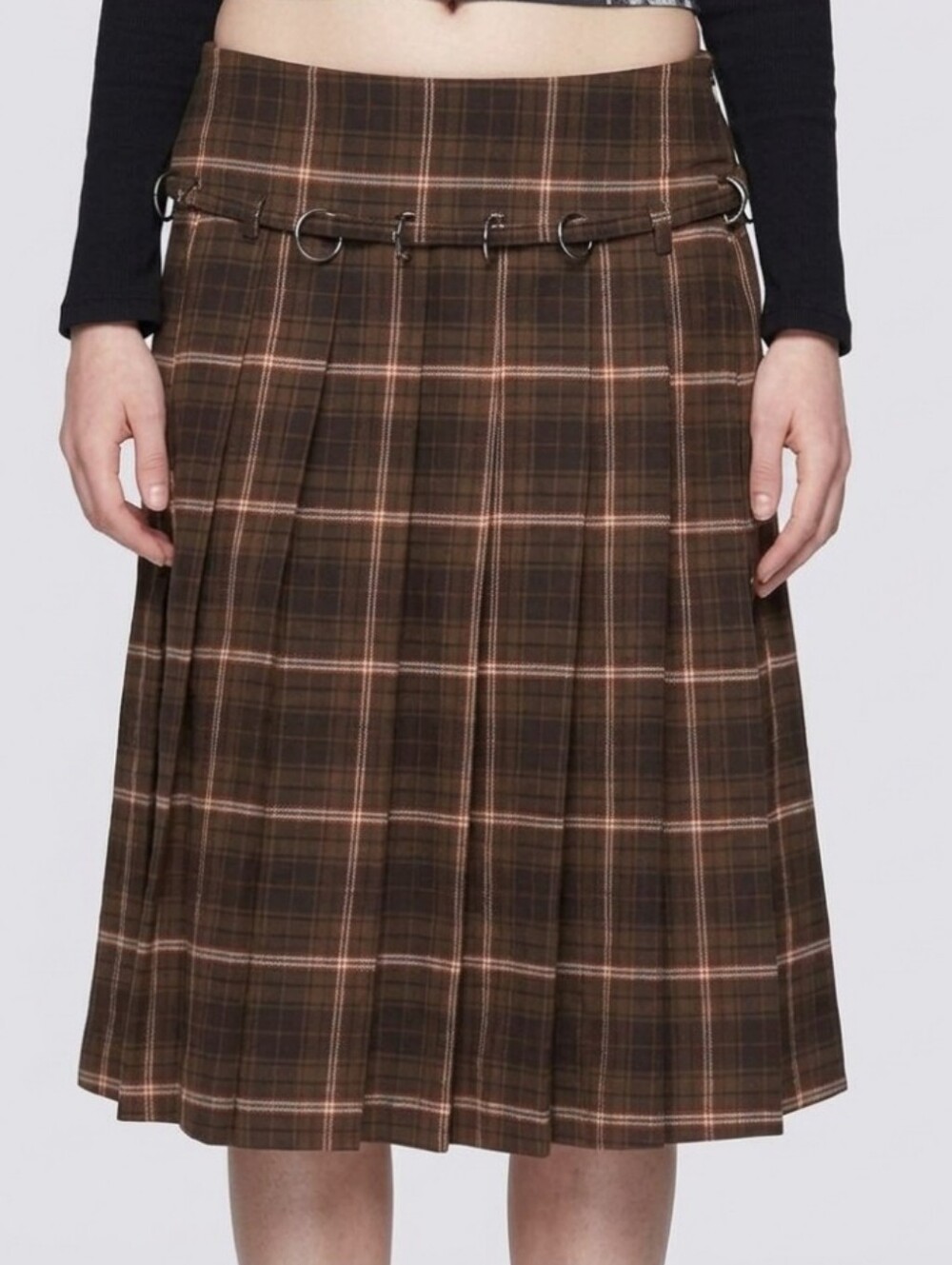 Minga London Tartan Plaid Pleated Skirt